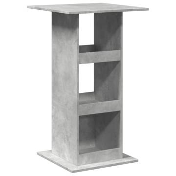  Bar Table with Storage Concrete Grey 60x60x102 cm Engineered Wood