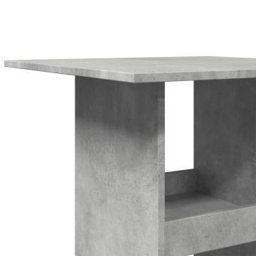  Bar Table with Storage Concrete Grey 60x60x102 cm Engineered Wood