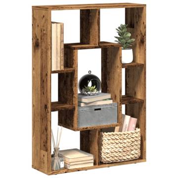  Bookcase Old Wood 63x20x90 cm Engineered Wood