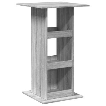  Bar Table with Storage Grey Sonoma 60x60x102 cm Engineered Wood