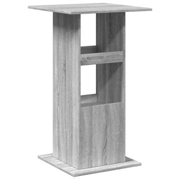  Bar Table with Storage Grey Sonoma 60x60x102 cm Engineered Wood