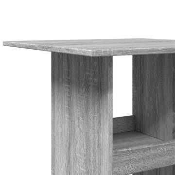  Bar Table with Storage Grey Sonoma 60x60x102 cm Engineered Wood