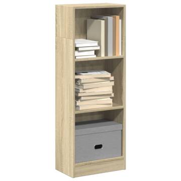  Bookcase Sonoma Oak 40x24x109 cm Engineered Wood