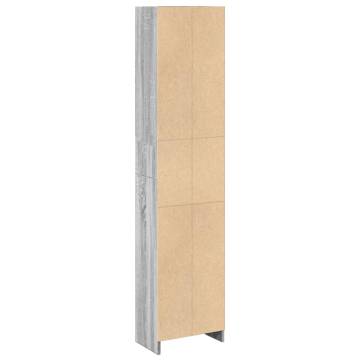  Bookcase Grey Sonoma 40x24x176 cm Engineered Wood