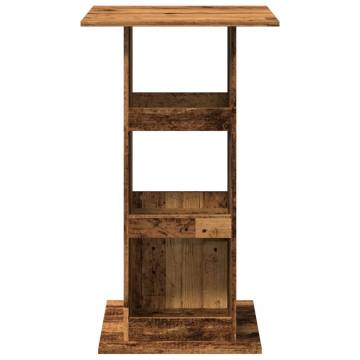  Bar Table with Storage Old Wood 60x60x102 cm Engineered Wood