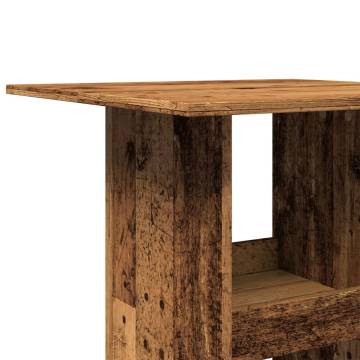  Bar Table with Storage Old Wood 60x60x102 cm Engineered Wood