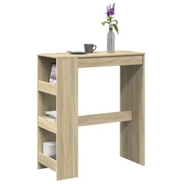  Bar Table with Racks Sonoma Oak 90x40x103.5 cm Engineered Wood