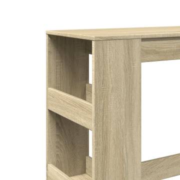  Bar Table with Racks Sonoma Oak 90x40x103.5 cm Engineered Wood