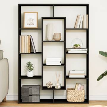  Book Cabinet Black 102x29x143 cm Engineered Wood