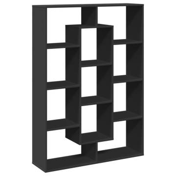  Book Cabinet Black 102x29x143 cm Engineered Wood