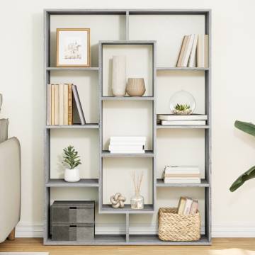  Book Cabinet Grey Sonoma 102x29x143 cm Engineered Wood