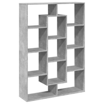  Book Cabinet Concrete Grey 102x29x143 cm Engineered Wood