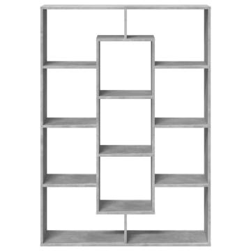  Book Cabinet Concrete Grey 102x29x143 cm Engineered Wood