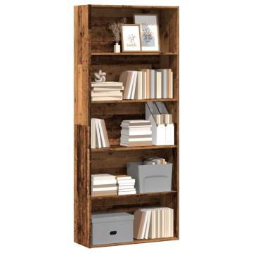  Book Cabinet Old Wood 80x30x189 cm Engineered Wood