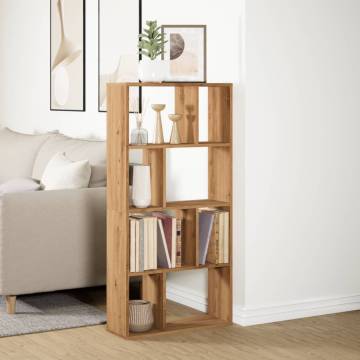  Bookcase Artisian Oak 60x20x120 cm Engineered Wood