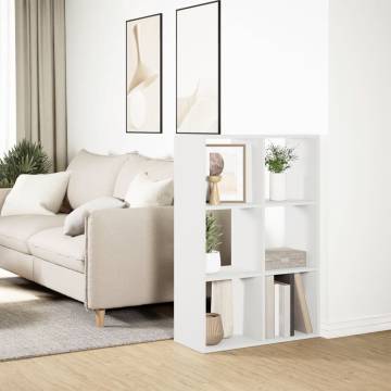  Room Divider Bookcase White 69.5x29x103.5 cm Engineered Wood