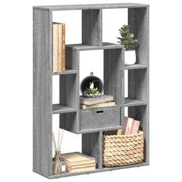  Bookcase Grey Sonoma 63x20x90 cm Engineered Wood