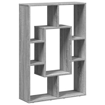  Bookcase Grey Sonoma 63x20x90 cm Engineered Wood