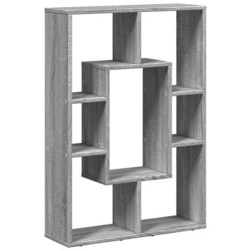  Bookcase Grey Sonoma 63x20x90 cm Engineered Wood