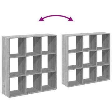  Room Divider Bookcase Grey Sonoma 102x29x103.5 cm Engineered Wood