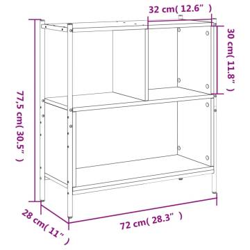 Bookcase Sonoma Oak 72x28x77.5 cm Engineered Wood