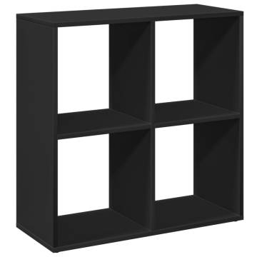  Room Divider Bookcase Black 69.5x29x69.5 cm Engineered Wood