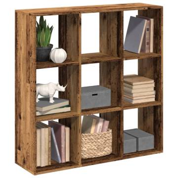  Room Divider Bookcase Old Wood 102x29x103.5 cm Engineered Wood