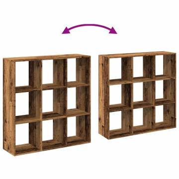  Room Divider Bookcase Old Wood 102x29x103.5 cm Engineered Wood