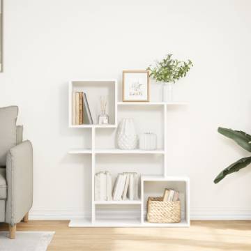  Room Divider Bookcase White 92x29x112 cm Engineered Wood