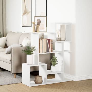  Room Divider Bookcase White 92x29x112 cm Engineered Wood