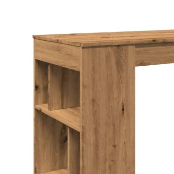  Bar Table with Racks Artisan Oak 102x50x103.5 cm Engineered Wood