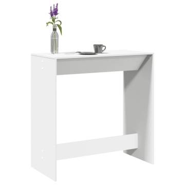  Bar Table White 102x50x103.5 cm Engineered Wood