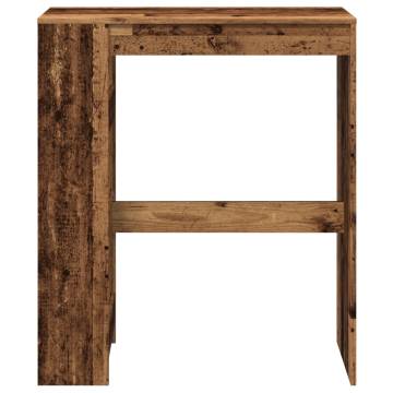  Bar Table with Racks Old Wood 90x40x103.5 cm Engineered Wood