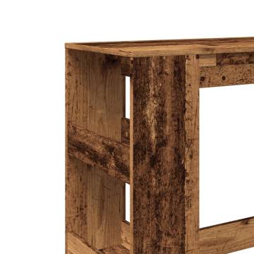  Bar Table with Racks Old Wood 90x40x103.5 cm Engineered Wood