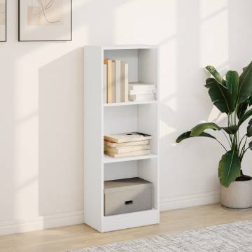  Bookcase White 40x24x109 cm Engineered Wood