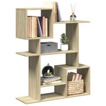  Room Divider Bookcase Sonoma Oak 92x29x112 cm Engineered Wood