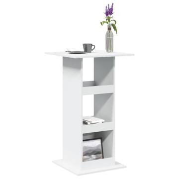  Bar Table with Storage White 60x60x102 cm Engineered Wood