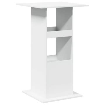  Bar Table with Storage White 60x60x102 cm Engineered Wood