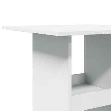  Bar Table with Storage White 60x60x102 cm Engineered Wood