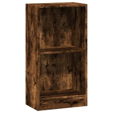  Bookcase Smoked Oak 40x24x76 cm Engineered Wood