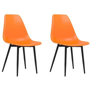  Dining Chairs 2 pcs Orange PP