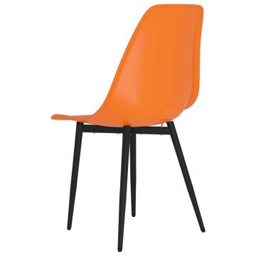  Dining Chairs 2 pcs Orange PP