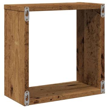  Wall Cube Shelves 6 pcs Old Wood 30x15x30 cm Engineered Wood