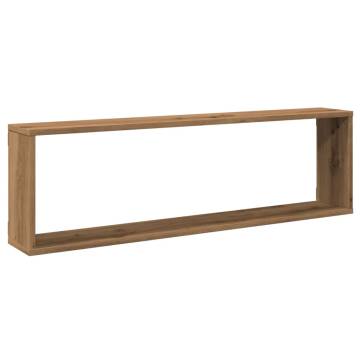  Wall Cube Shelves 2 pcs Artisan Oak 100x15x30 cm Engineered Wood