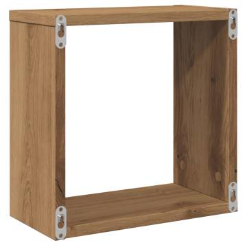  Wall Cube Shelves 6 pcs Artisan Oak 30x15x30 cm Engineered Wood