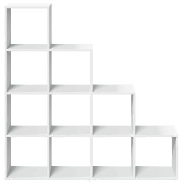  Room Divider Bookcase 4-Tier White 131.5x29x131.5 cm Engineered Wood