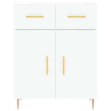 Highboard White 69.5x34x180 cm Engineered Wood