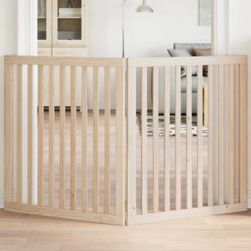  Dog Gate Foldable 2 Panels 160 cm Poplar Wood