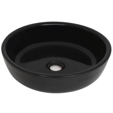  Basin Ceramic Round Black 42x12 cm