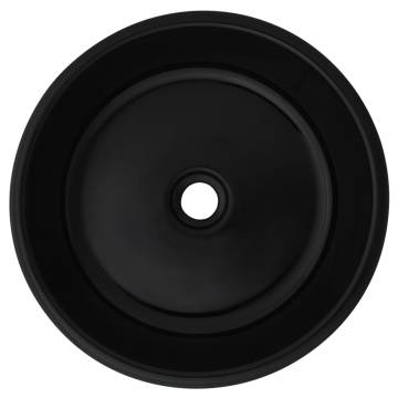  Basin Ceramic Round Black 42x12 cm